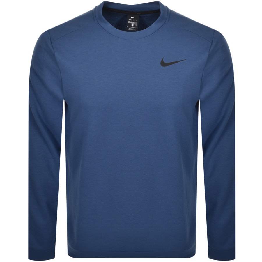 Alternative Image for ProductNike Training Crew Neck Logo Sweatshirt Blue1
